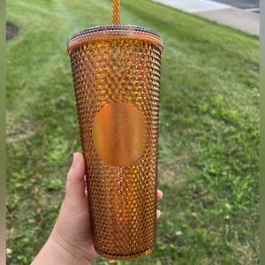 Starbucks 2021 50th anniversary gold studded Venti
